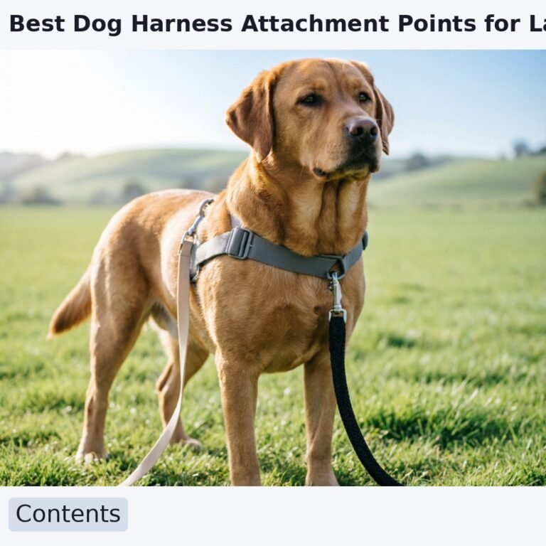 A Labrador Retriever standing calmly