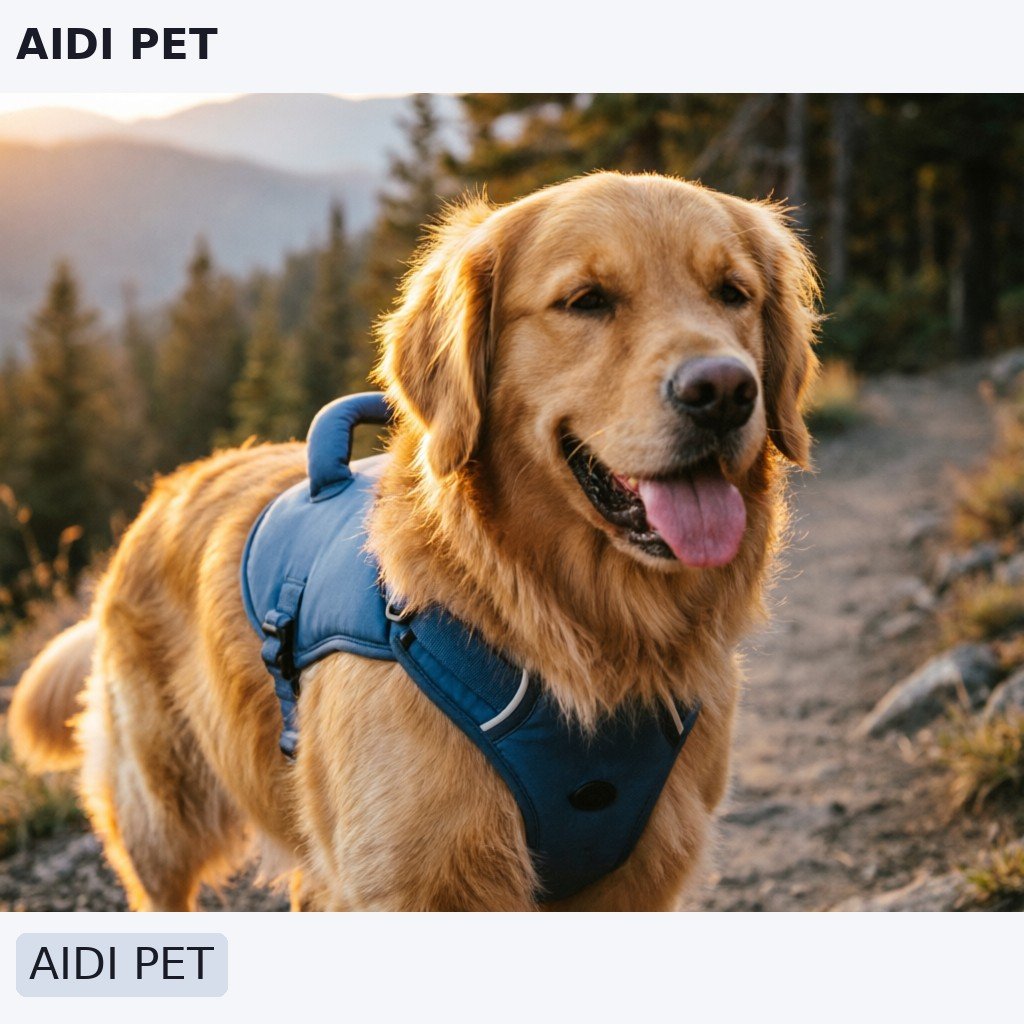 18 Best Dog Harnesses for 2026: Picks & Buyer's Guide 1 A close-up photo of a happy golden retriever wearing a comfortable