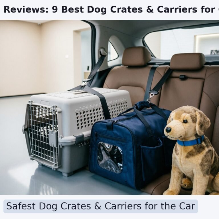A side-by-side comparison of a hard-sided dog crate (like a rotomolded plastic kennel) and a soft-sided dog